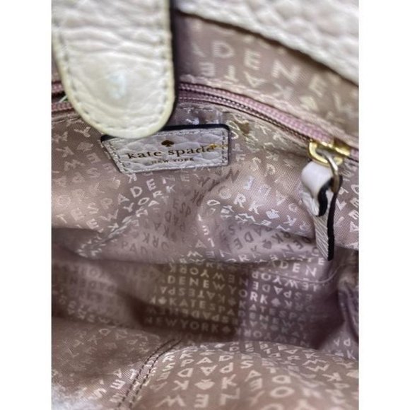 kate spade medium handbag w strap white leather cr - Picture 11 of 12